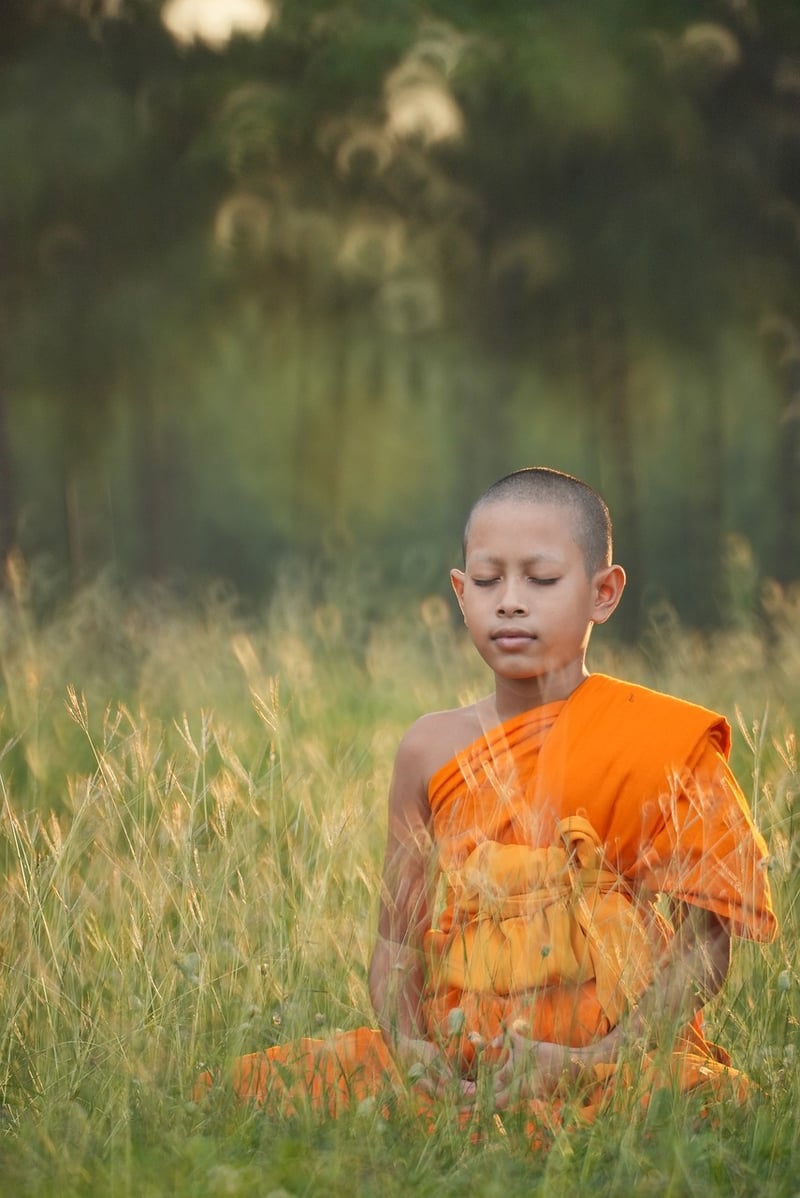 Woman meditating in nature